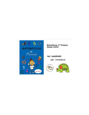 MATEMÁTICAS OAOA. 6.º PRIMARIA. ALUMNADO.